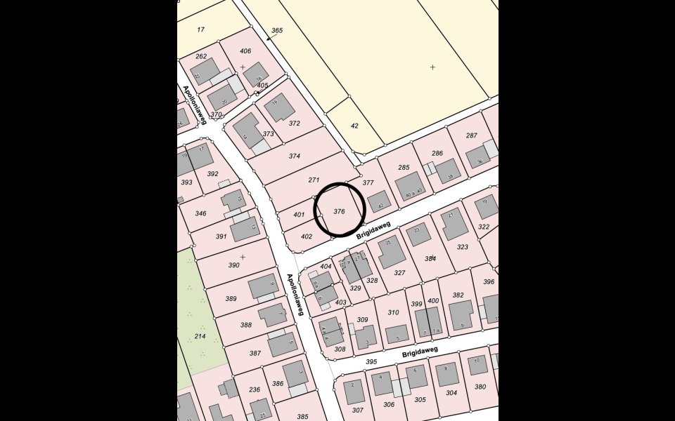 Liegenschaftsplan markiert