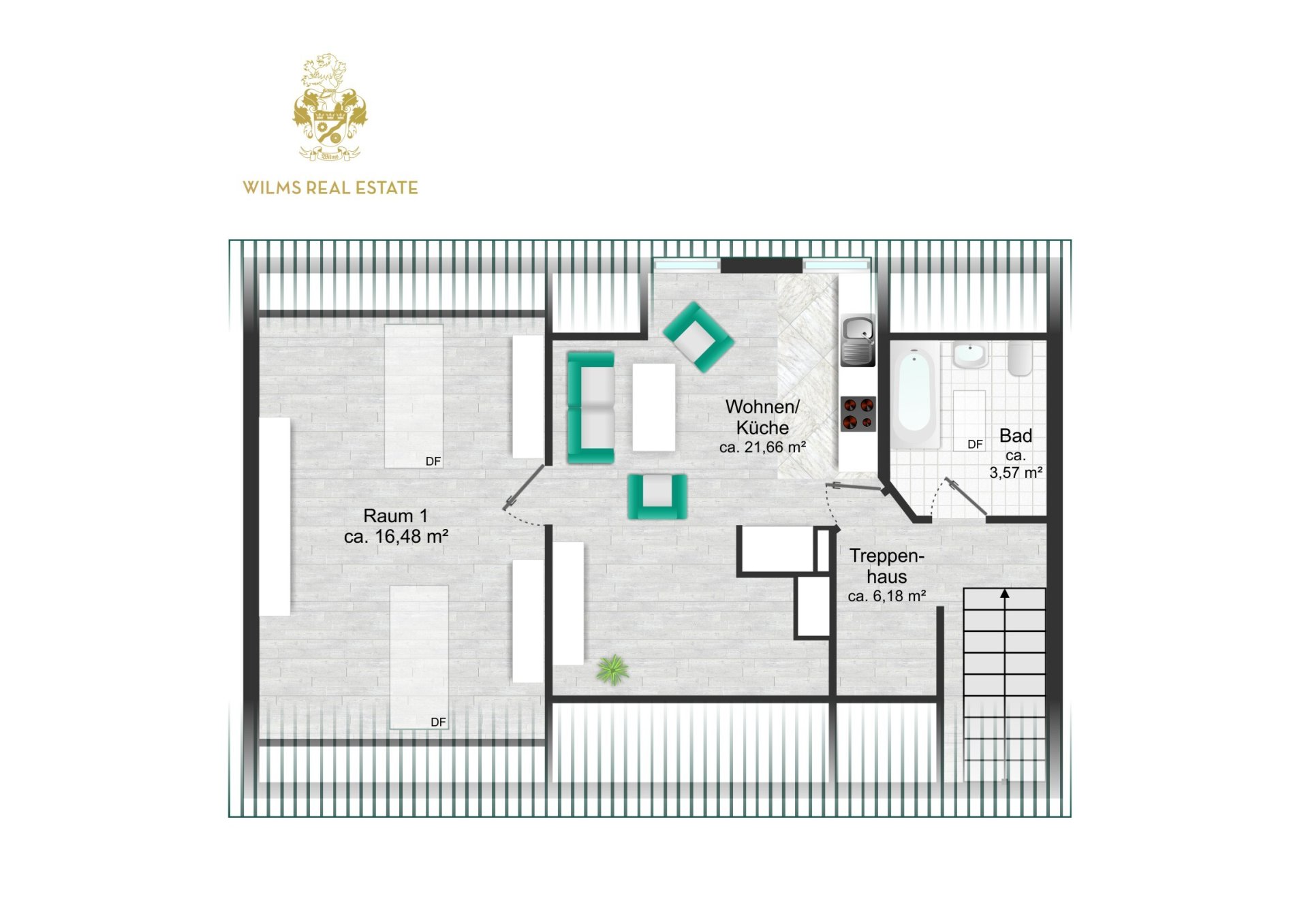 Grundriss Dachgeschosswohnung